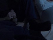 RISKY HANDJOB close to REAL VIRGIN Stepsis, movie night, SHE NOTICES, fit 18 teen, FIRM ASS, cumshot 16/16