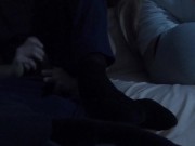 RISKY HANDJOB close to REAL VIRGIN Stepsis, movie night, SHE NOTICES, fit 18 teen, FIRM ASS, cumshot 4/16