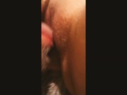 Passionate fucking, sitting on face, blowjob, bent over and fucked. Cum on ass. 6/16