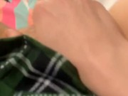 Schoolgirl masturbates after classes 14/16