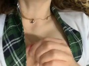 Schoolgirl masturbates after classes 5/16
