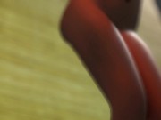 Hot tattooed emo with pink hair and glasses dances and masturbates