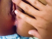 This brunette makes me horny, and she ejaculates when I'm inside her 1/16