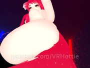 Red Head Neko in Black Booty Shorts Strips Down Thigh High Hentai Choker Tail Play POV Lap Dance 14/16