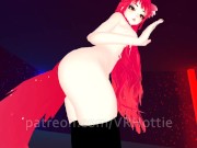 Red Head Neko in Black Booty Shorts Strips Down Thigh High Hentai Choker Tail Play POV Lap Dance 6/16