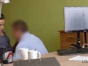 LOAN4K. Sexy lady knows how to make man sign all necessary papers 7/16