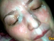 подборка обильного заливания спермой лица и волос милой школьнице она любит много спермы 15/16