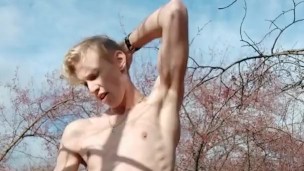 guy caught jerking off in the park