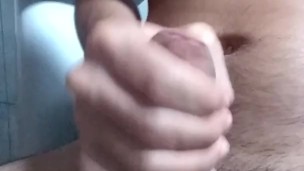 Latino boy jerks off and explodes in cum