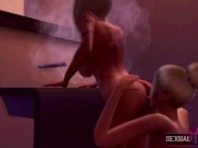 I Eat a Bitch's Juicy Pussy in the Night Club Toilet - Sexual Hot Animations 9/16