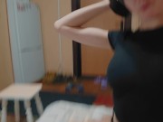 Жестко дал в рот своей шлюшке одногруппнице и трахнул её в киску 4K 12/16