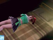 Peeping and pleasing a beautiful girl | Anime porno 1/16