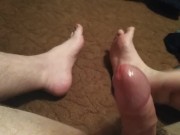 Артем сосет сам себе дрочит ногами лижет ноги self suck autofellatio self footjob