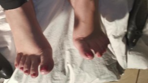 Feet after work stinky smelly and dirty soles