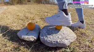 Fila Destrudor Shoeplay Nylon feet and Crush Trample Trailer Sneaker girl Feet Shoeplay