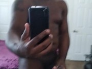 Putting lotion on BBC cock while thinking it's cream from fucking a juicy Pussy