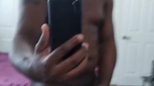 Putting lotion on BBC cock while thinking it's cream from fucking a juicy Pussy
