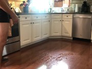 HOUSESITTING III - PISSING ALL OVER THE KITCHEN FLOOR!!