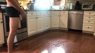 HOUSESITTING III - PISSING ALL OVER THE KITCHEN FLOOR!!