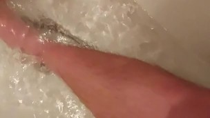Playing with my dick in bathtub