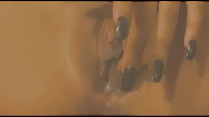 Lightskin Ebony Masturbating in Mirror 