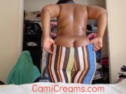 Big Booty Ebony Butt Crack Exposed in Tight Small Pants BBW Oiled Asscrack Back Fat - Cami Creams 9/16