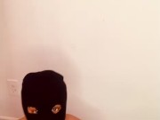 SLIMTHICK EBONY PUSSY GETS WET WHILE GAGGING ON DILDO 8/16