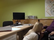 LOAN4K. Blonde-haired student girl spreads legs for rude agent 10/16