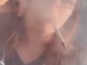 Smoking Marlboro red 100s #2 3/16