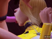 Lesbian BDSM Fuck for a Submissive whore. I Want to Break her Pussy - Sexual Hot Animations 15/16