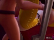 Lesbian BDSM Fuck for a Submissive whore. I Want to Break her Pussy - Sexual Hot Animations 2/16