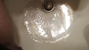 FTM Piss In Sink At Work