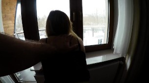 Hot polish teen in white ankle socks gets fucked in public view by a neighbor in the next room.cream