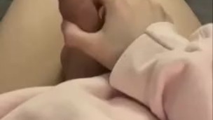 Femboy twink teases and plays with his body for valentines day