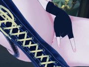 Vtuber Yozora Mel fingers herself in a haunted mansion. 8/16