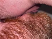 FAN REQUEST His POV Cross Streaming w/ MILF & soaking her pussy. I lick her pissy clit when complete