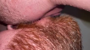 FAN REQUEST His POV Cross Streaming w/ MILF & soaking her pussy. I lick her pissy clit when complete