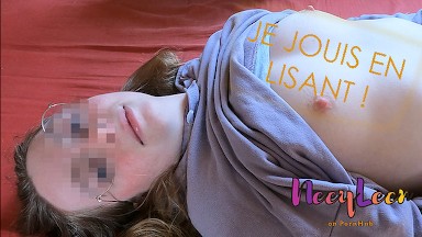 French amateur - I cum during hysterical reading on my bed - Chapter 2