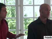 Paige Ashley 3way 2 men show her love cum all over her face 3/16