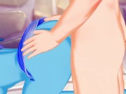 Lapis Lazuli gets lifted up and fucked. Cums on her ass. 13/16