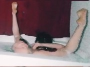 Valentine bath surprise creamy pussy