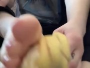Smashing Fruit with my Feet 