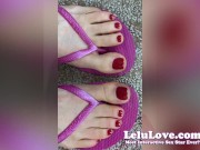 Lelu Love revealing last chapter of pregnancy scare results and foot/heels closeups catsuit & cuckolding JOI and more... 7/16