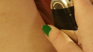 Masterbating with my super charged homemade toy 