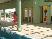 Swimming pool milf petite skinny babe Nicole Pearl 1/16