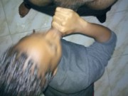 Suppose To Be Working At Home Quarantine Ebony Stepsister Started Dick Sucking 14/16