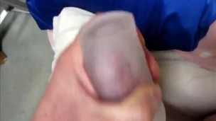 Japanese amateur boy, cumshot transparent onaho with masturbation