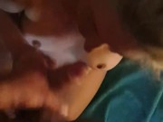 50+ Years Old Married Cougar Blonde Milf Sucks My Cock & Swallows Sperm 11/16