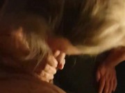 50+ Years Old Married Cougar Blonde Milf Sucks My Cock & Swallows Sperm 7/16