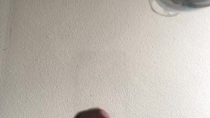 Horny black Teen SHOOTS Big Load on living room table!!